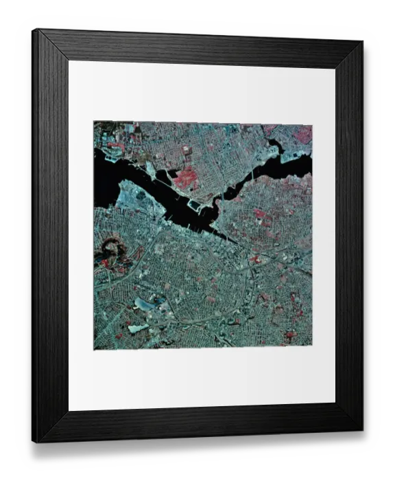 Framed Print : USA, Pennsylvania, Providence, satellite image