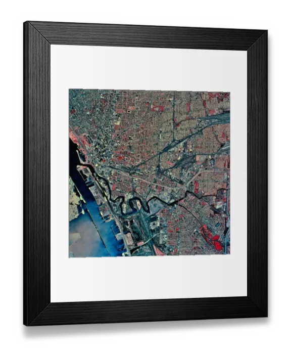 Framed Print : USA, New York, Buffalo, satellite image Framed Print : USA, New York, Buffalo, satellite image