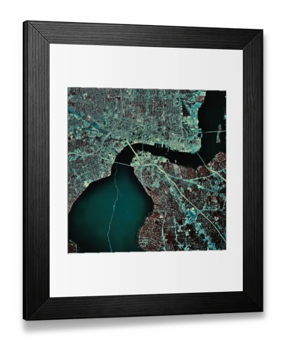 Framed Print : USA, Florida, Jacksonville, satellite image Framed Print : USA, Florida, Jacksonville, satellite image