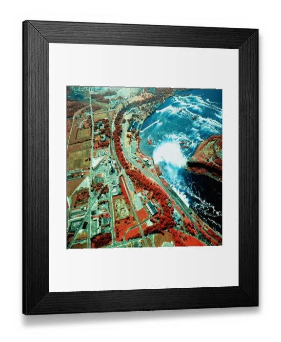 Framed Print : USA, New York, Niagara Falls, satellite image Framed Print : USA, New York, Niagara Falls, satellite image