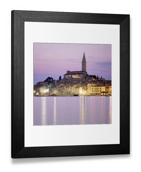 Framed Print : Croatia, Istria, Rovinj, harbour and Cathedral of St Euphemia Framed Print : Croatia, Istria, Rovinj, harbour and Cathedral of St Euphemia