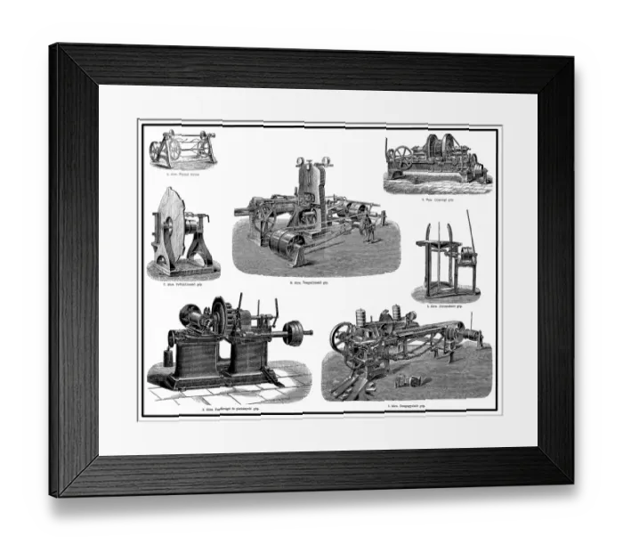 Framed Print : Wood processing machines Framed Print : Wood processing machines