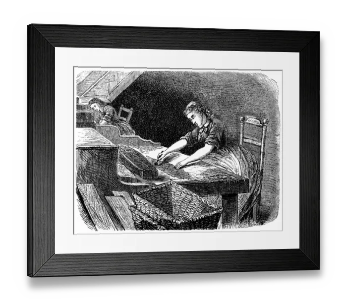 Framed Print : Manual production of cigars Framed Print : Manual production of cigars