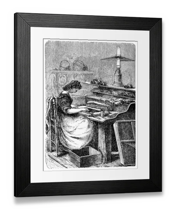 Framed Print : Manual production of cigars Framed Print : Manual production of cigars