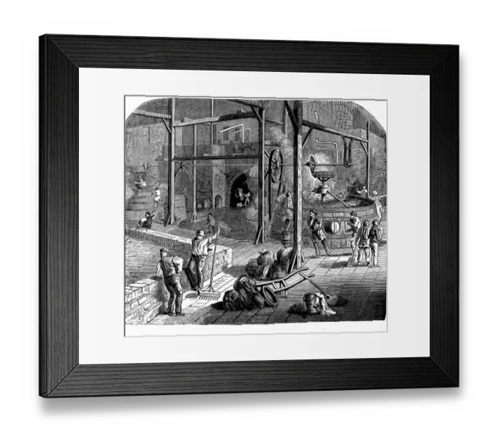 Framed Print : Brewing beer industry in 19th century Framed Print : Brewing beer industry in 19th century