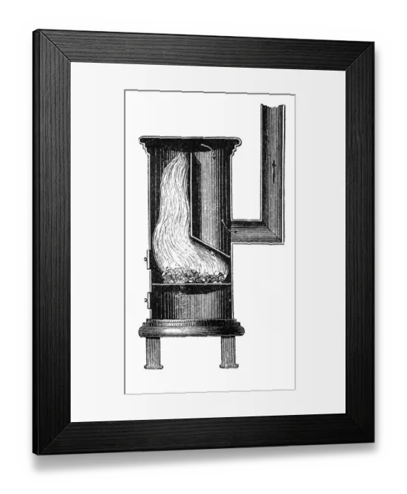 Framed Print : Section of a furnace Framed Print : Section of a furnace