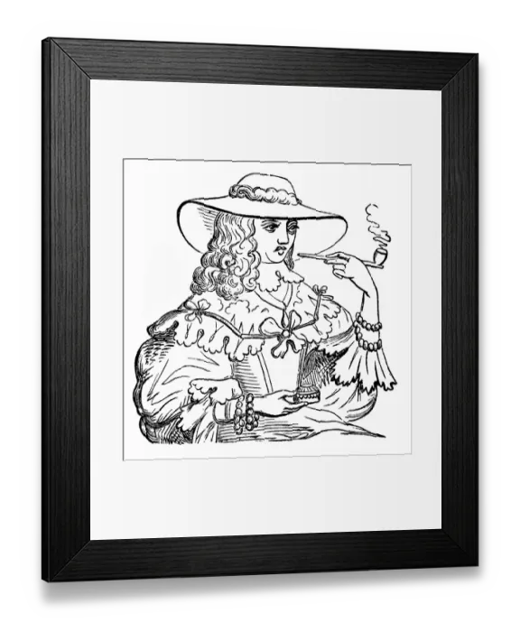 Framed Print : Tobacco smoker in 17th Century Framed Print : Tobacco smoker in 17th Century