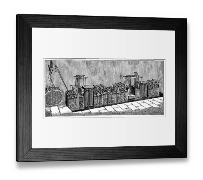 Framed Print : Bleaching and dyeing cotton machines Framed Print : Bleaching and dyeing cotton machines
