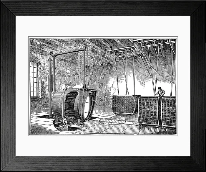 Framed Print : Bleaching and dyeing cotton machines Framed Print : Bleaching and dyeing cotton machines