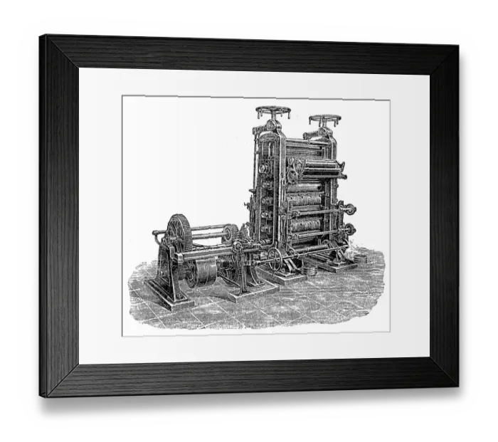 Framed Print : The paper industry machine Framed Print : The paper industry machine