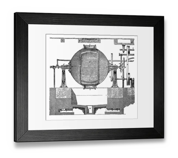 Framed Print : The flat paper machine Framed Print : The flat paper machine