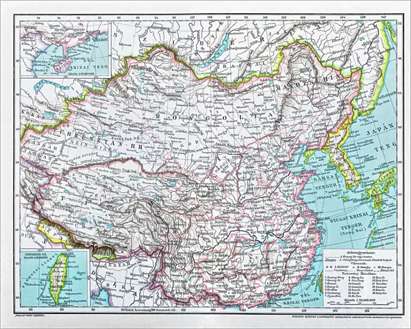 China map. illustration of a South Eastern Asia map
