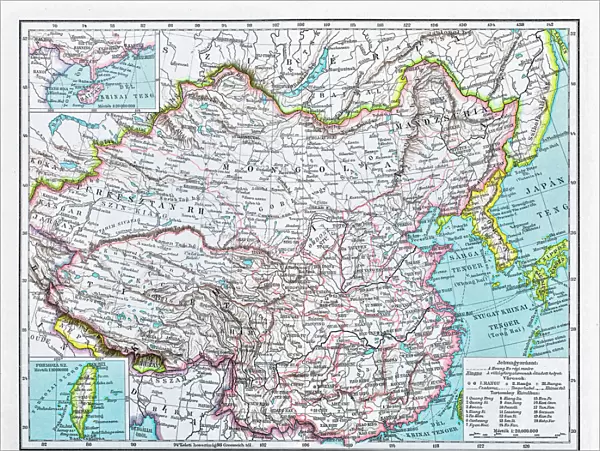 China map. illustration of a South Eastern Asia map