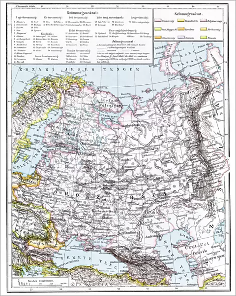 Map of Russia from 1896
