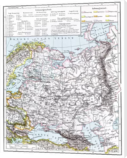 Map of Russia from 1896