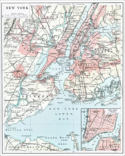 Map of New York city 1896