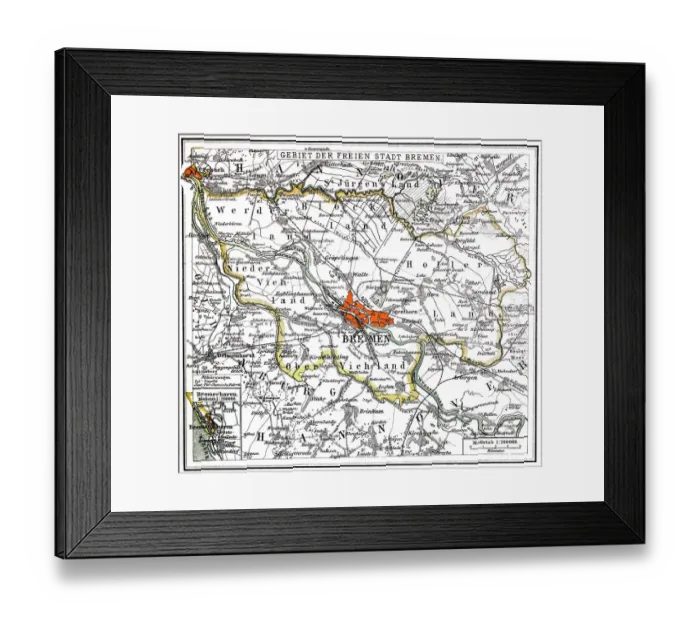 Framed Print : Bremen and Bremerhaven Framed Print : Bremen and Bremerhaven