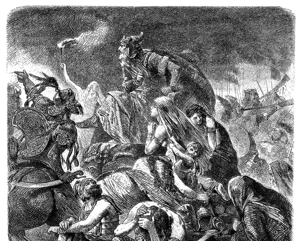 Attila in the battle on the fields Catalaunian