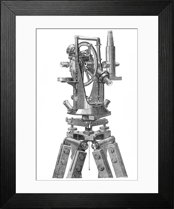 Framed Print : Telescope. illustration of a Telescope Framed Print : Telescope. illustration of a Telescope