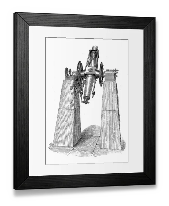 Framed Print : Telescope. illustration of a Telescope Framed Print : Telescope. illustration of a Telescope