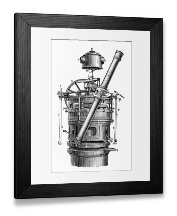 Framed Print : Telescope. heliometer: A telescope equipped to measure small angular distances Framed Print : Telescope. heliometer: A telescope equipped to measure small angular distances