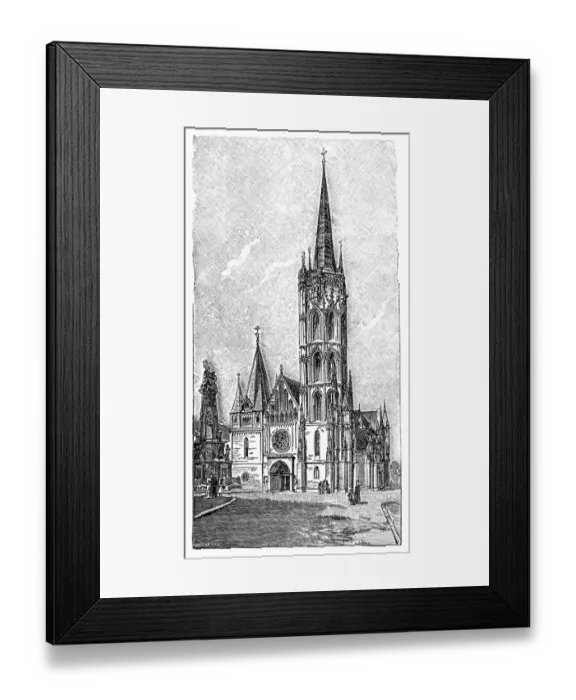 Framed Print : Historical Mathis Church in Budapest