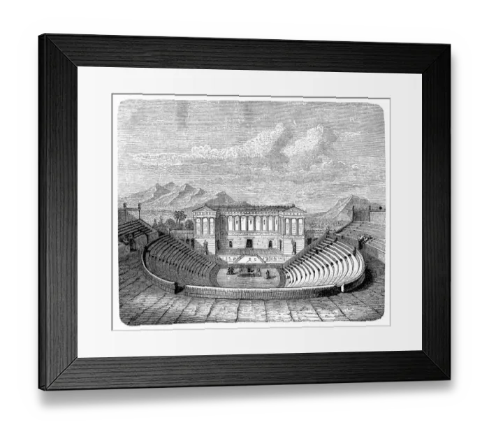 Framed Print : Theater in Egesta, today Segesta, Sicily, Italy Framed Print : Theater in Egesta, today Segesta, Sicily, Italy