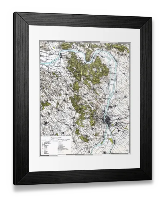 Framed Print : Budapest city map Framed Print : Budapest city map