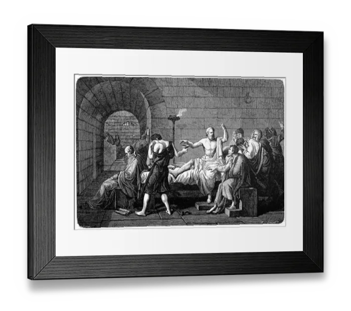 Framed Print : Death of Socrates by poison, 469-399 B. C Framed Print : Death of Socrates by poison, 469-399 B. C