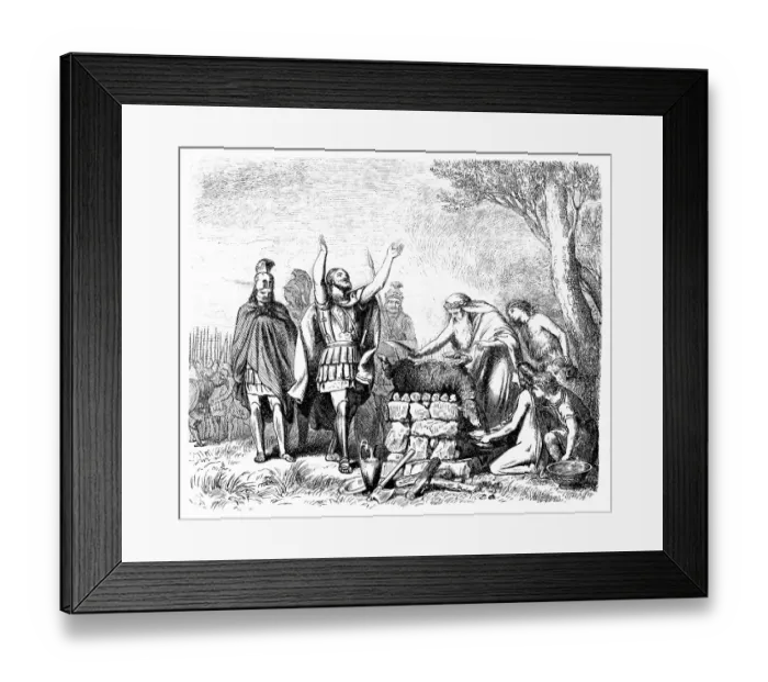 Framed Print : Pausanias Sacrifices to the Gods before the Battle of Plataea Framed Print : Pausanias Sacrifices to the Gods before the Battle of Plataea