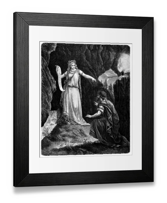 Framed Print : Numa Pompilius at the nymph Egeria Framed Print : Numa Pompilius at the nymph Egeria