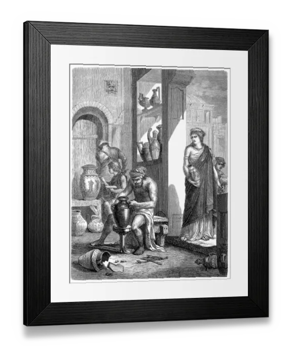 Framed Print : In an Etruscan pottery Framed Print : In an Etruscan pottery