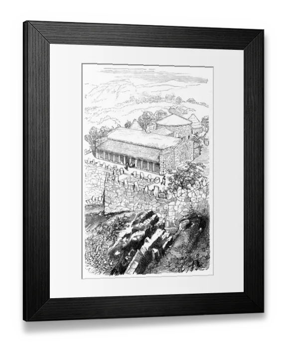 Framed Print : House of a pelasgian nobleman, visual reconstruction Framed Print : House of a pelasgian nobleman, visual reconstruction