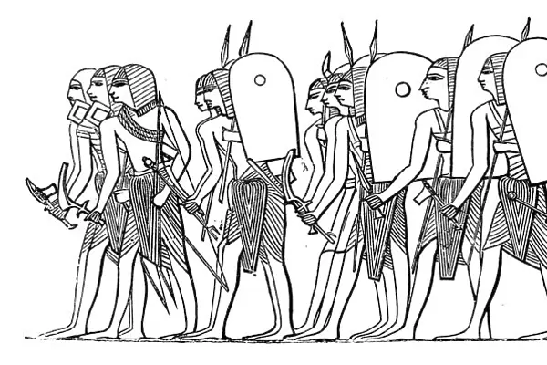 Ancient Egypt warrior army