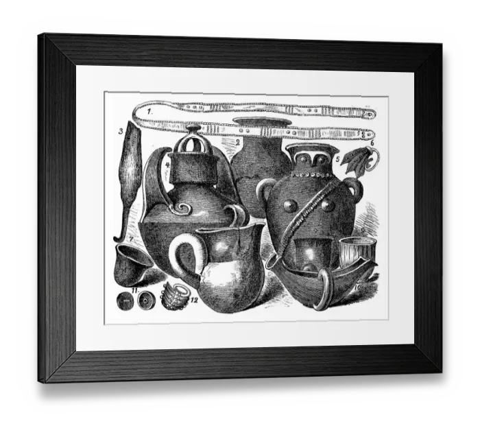 Framed Print : Part of Priams treasure, found by Heinrich Schliemann Framed Print : Part of Priams treasure, found by Heinrich Schliemann