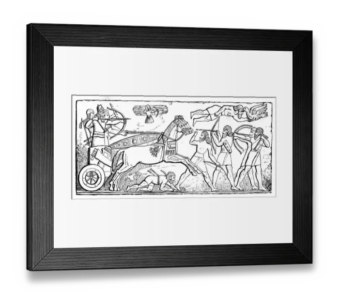 Framed Print : Ancient Assyrian reliefs Framed Print : Ancient Assyrian reliefs