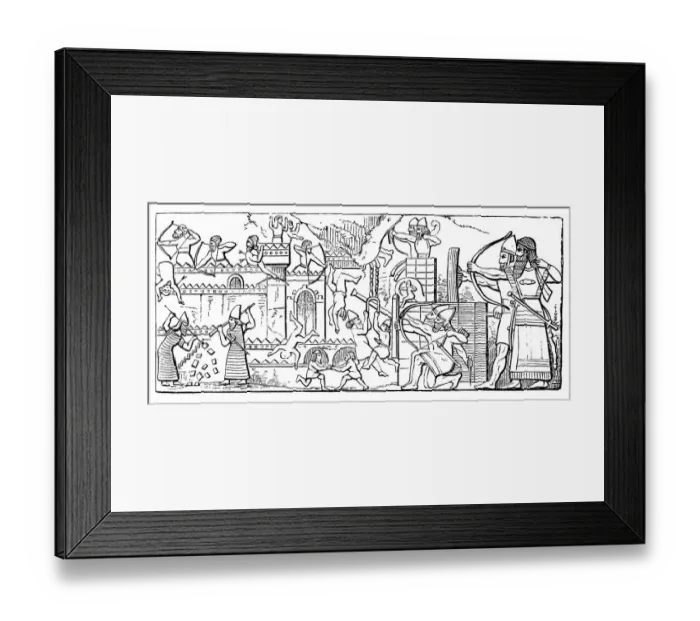 Framed Print : Ancient Assyrian reliefs Framed Print : Ancient Assyrian reliefs