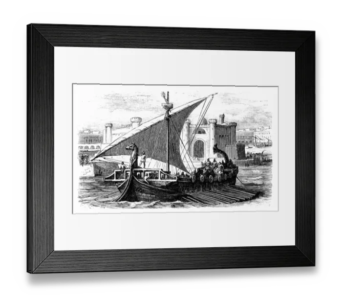 Framed Print : Arrival of Phoenician merchants in a port
