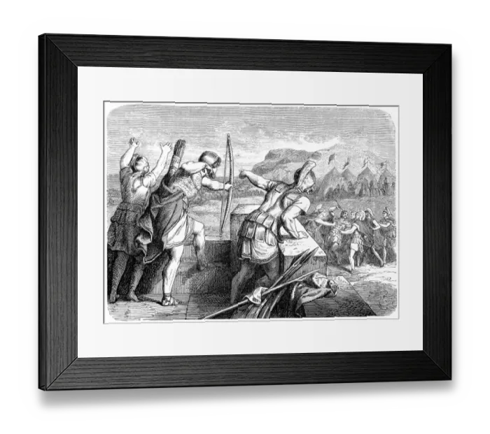 Framed Print : Philip II of Macedon (382-336 BC) loses his right eye Framed Print : Philip II of Macedon (382-336 BC) loses his right eye