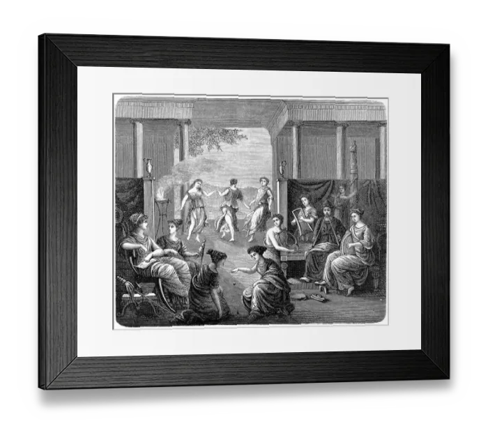 Framed Print : Greek womens home life Framed Print : Greek womens home life