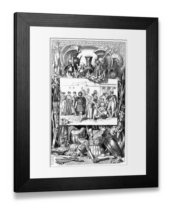 Framed Print : Ancient Greek culture motives Framed Print : Ancient Greek culture motives