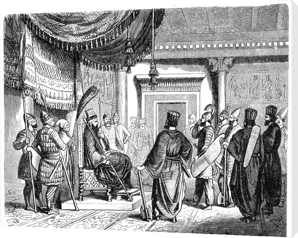 War council with the Persian king