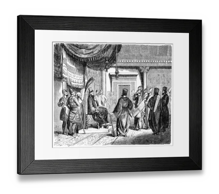 Framed Print : War council with the Persian king Framed Print : War council with the Persian king