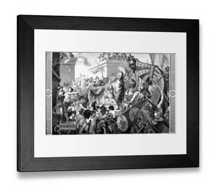 Framed Print : Alcibiades return to Athens (408 BC) Framed Print : Alcibiades return to Athens (408 BC)
