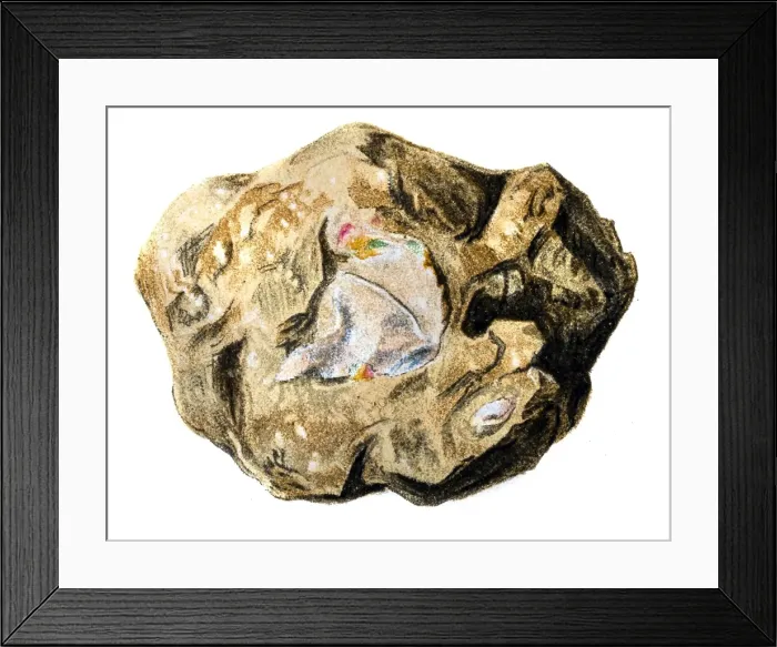 Framed Print : Opal. Illustration of a Opal Framed Print : Opal. Illustration of a Opal
