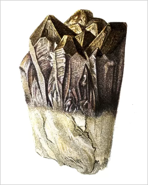Amethyst. Illustration of a Amethyst, a precious stone consisting of a