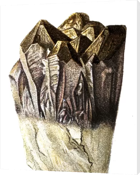 Amethyst. Illustration of a Amethyst, a precious stone consisting of a