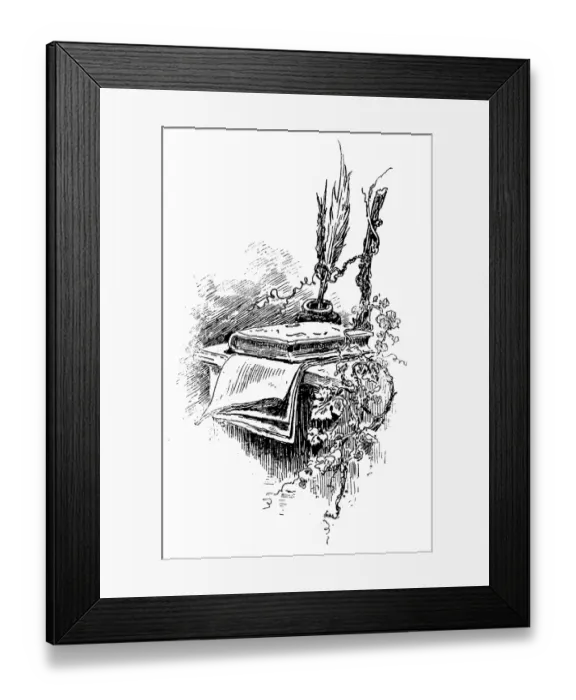 Framed Print : Literature emblem Framed Print : Literature emblem