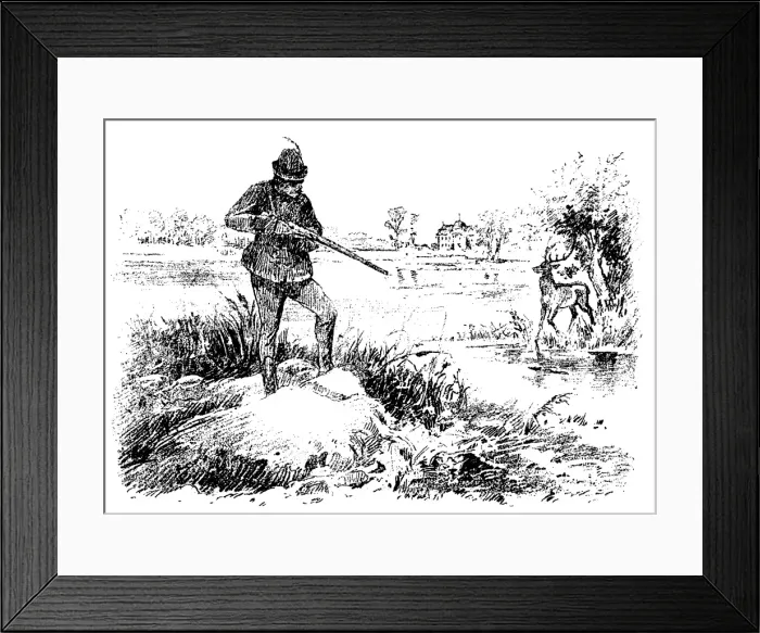 Framed Print : Hunting. Antique illustration of hunting Framed Print : Hunting. Antique illustration of hunting