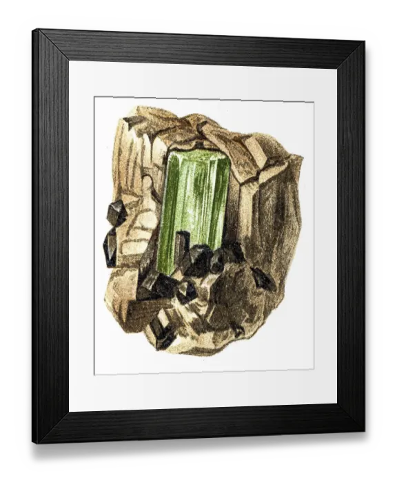 Framed Print : aquamarine mineral Framed Print : aquamarine mineral